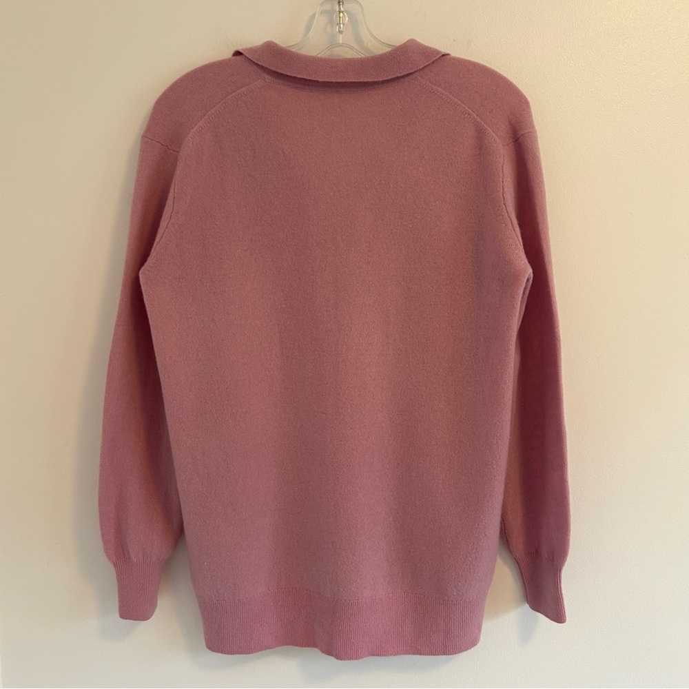 (SOLD) BABATON Merino Wool Blend Polo Sweater Pink Size XS - Picture 9 of 15